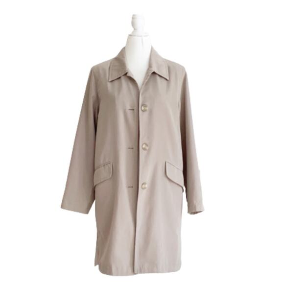 Terry Lewis Rain Coat Classic Luxuries Taupe Rain Lightweight Jacket Small - Picture 1 of 14